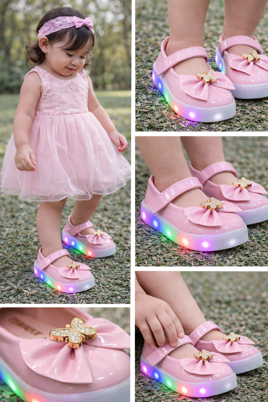 BABYWALKX Pink Led Bellies