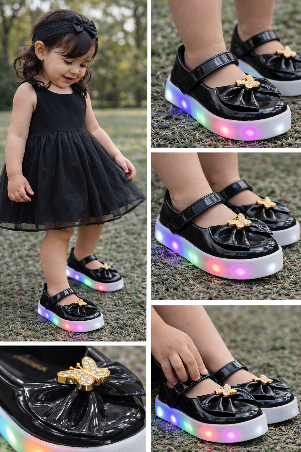 BABYWALKX BLACK LED  BELLIES